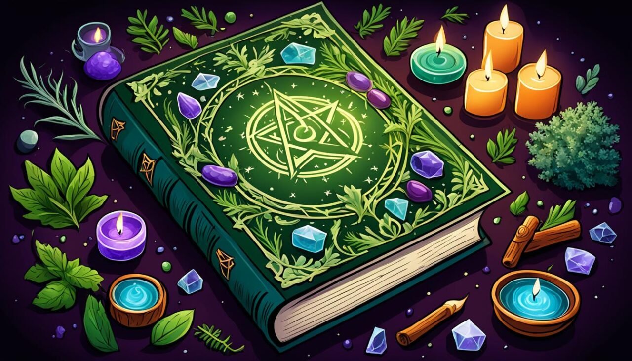 Capa de livro clássico de Wicca Capa de livro clássico de Wicca