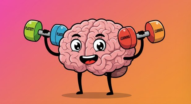 Pilha de livros sobre neurociência e cérebro
