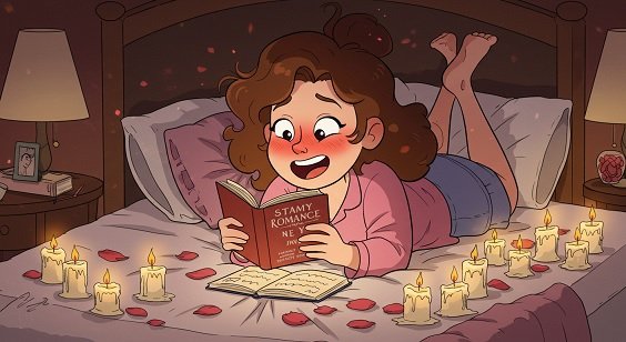 Livros de romance hot e flores