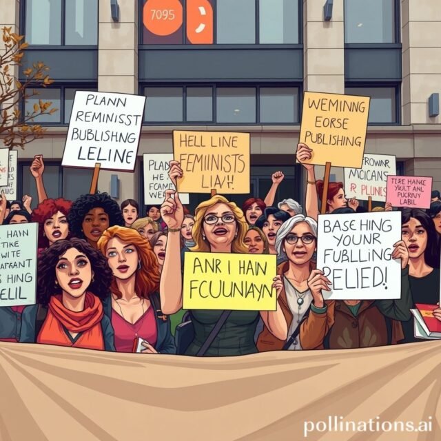 Ativistas feministas organizam protesto contra editora em resposta à publicação de obra de autor condenado por agressão sexual filename-46